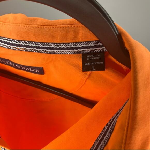 NWOT NANTUCKET WHALER Port Short Sleeve Polo Port Melon Large - Picture 4 of 4